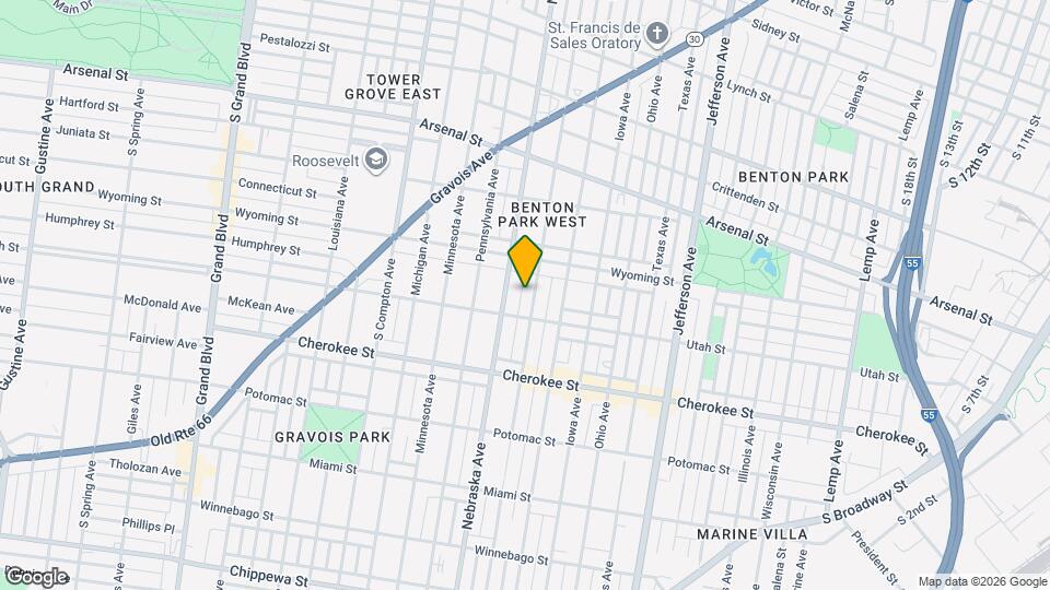 3239 Oregon Ave Map and Location Details