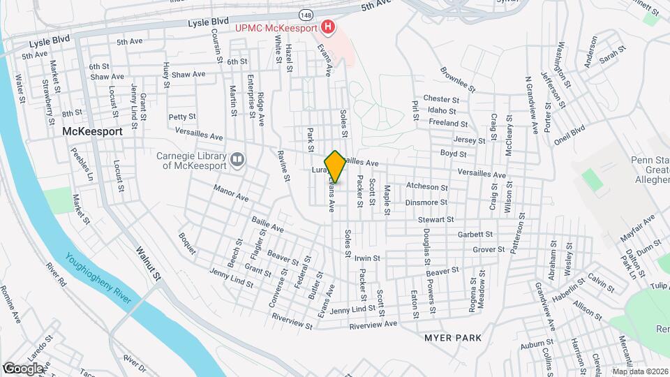1243 Evans St Map and Location Details