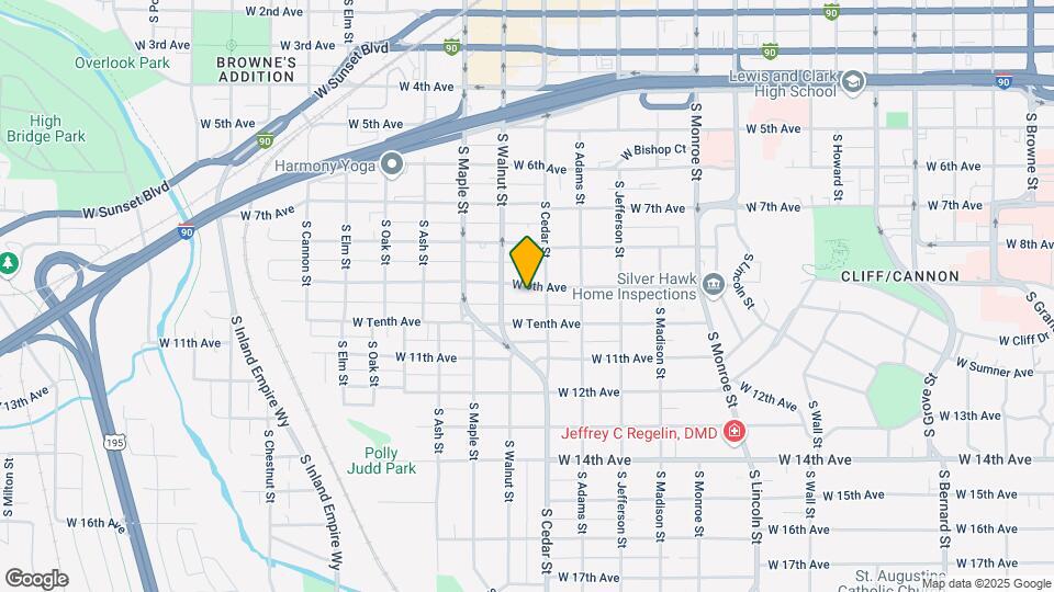 1411 W 9th Ave Map and Location Details