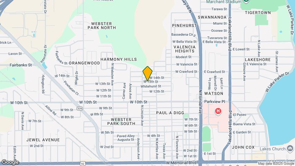 704 W 13th St Map and Location Details