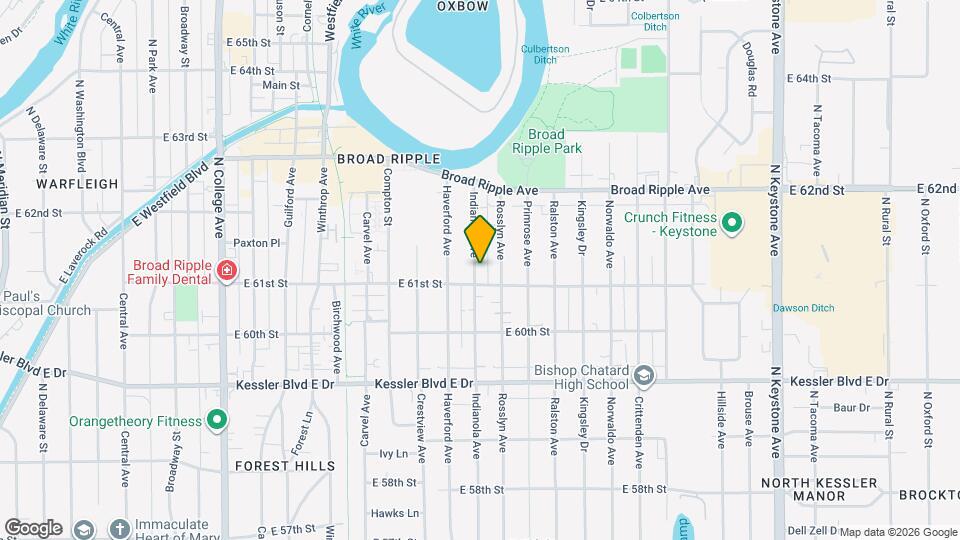 6115 Indianola Ave Map and Location Details