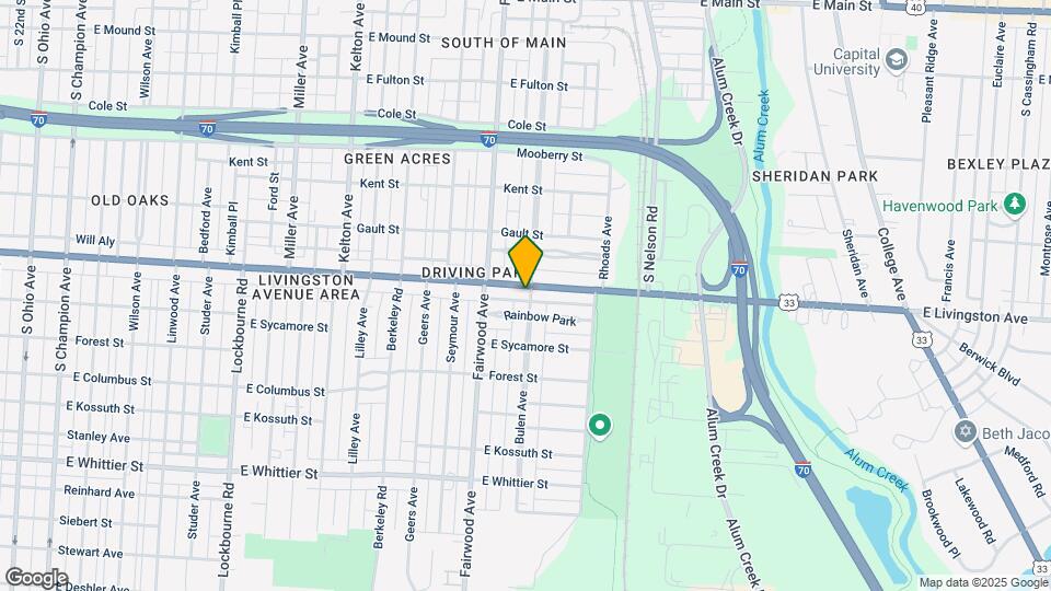 1701 E Livingston Ave Mapa y Detalles de la Ubicación