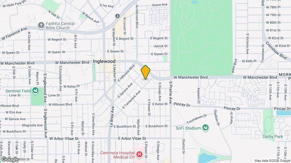 425 E. Tamarack Ave. Mapa y Detalles de la Ubicación