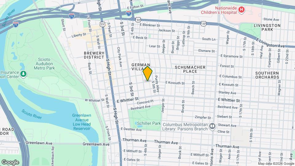 179 E Kossuth St, Unit #2 Map and Location Details
