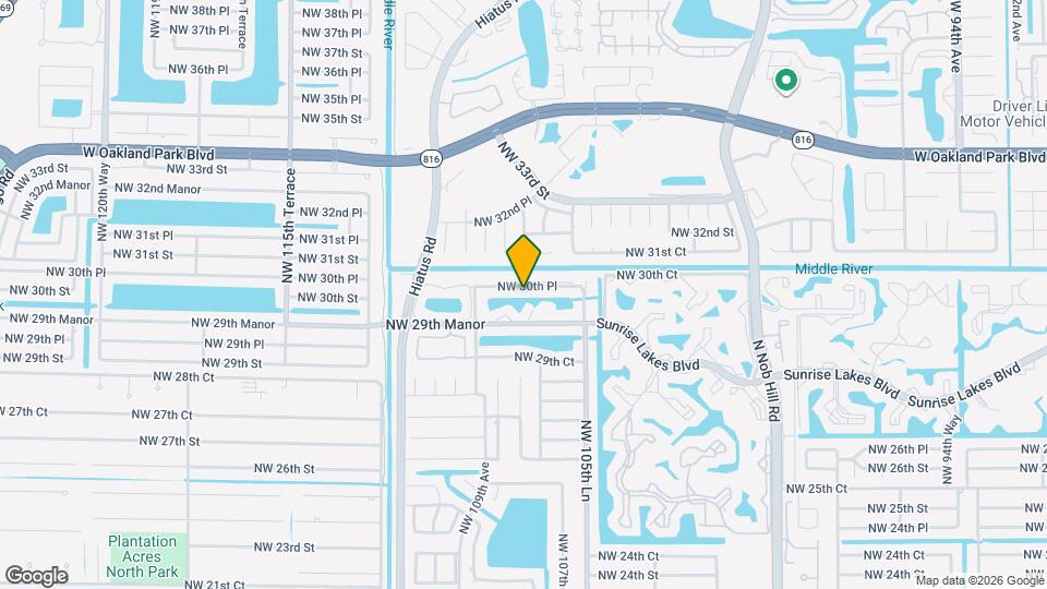 10758 NW 30th Pl Mapa y Detalles de la Ubicación