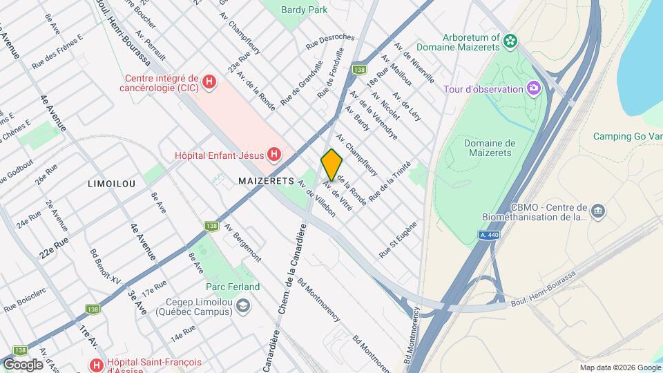 1554 De Vitré Av Map and Location Details