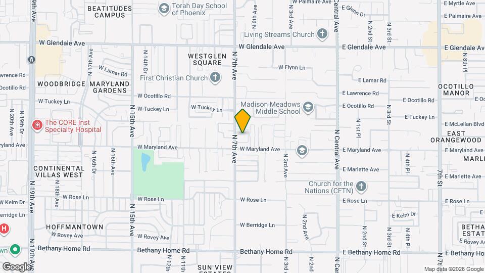 6533 N 7th Ave Mapa y Detalles de la Ubicación