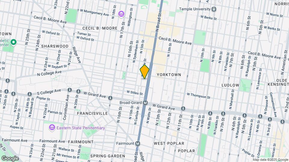 1314-1316 N Broad St Mapa y Detalles de la Ubicación
