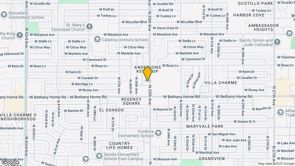 6106 N 35th Ave Map and Location Details