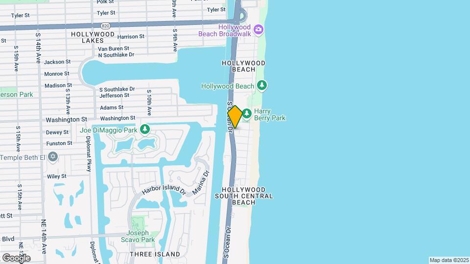 1401 S Ocean Dr Mapa y Detalles de la Ubicación