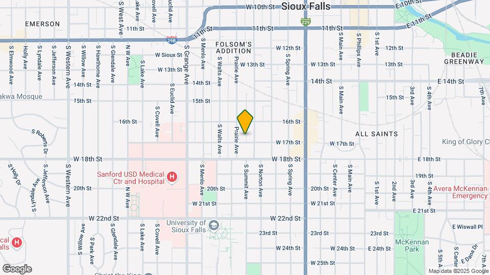 724 W 17th St Map and Location Details
