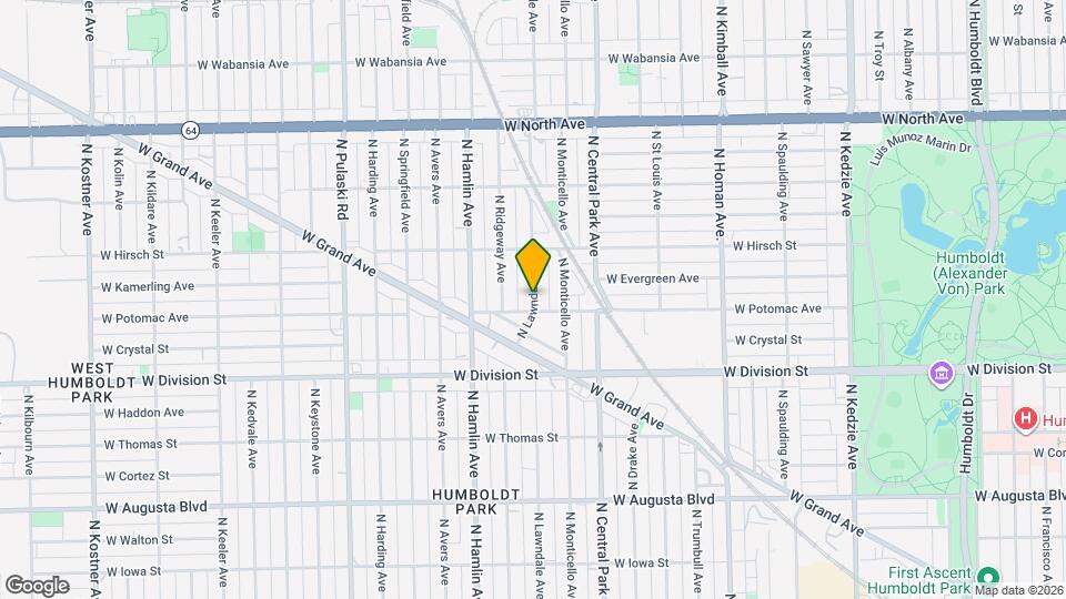 1304 N Lawndale Ave Map and Location Details