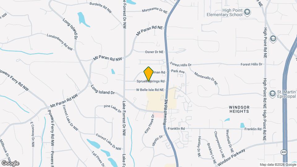 105 Spruell Springs Rd Map and Location Details