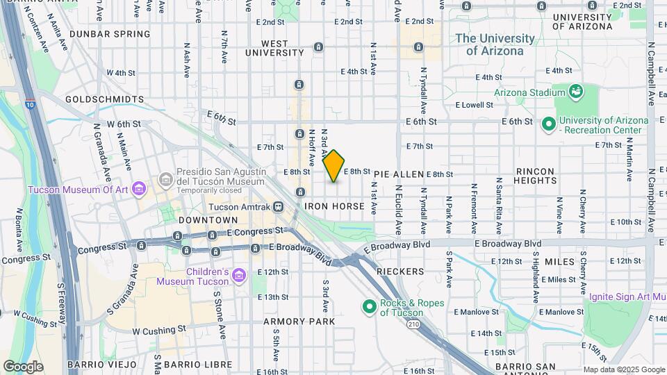 215 N Bean Ave Map and Location Details