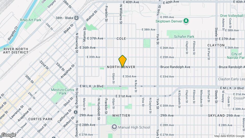 3344 N Williams St Map and Location Details