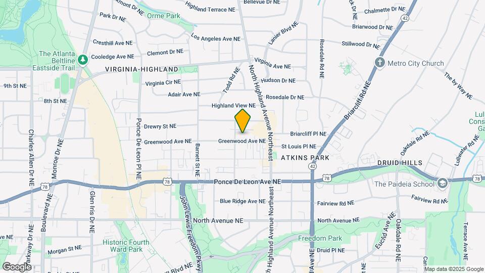 990 Greenwood Ave Mapa y Detalles de la Ubicación