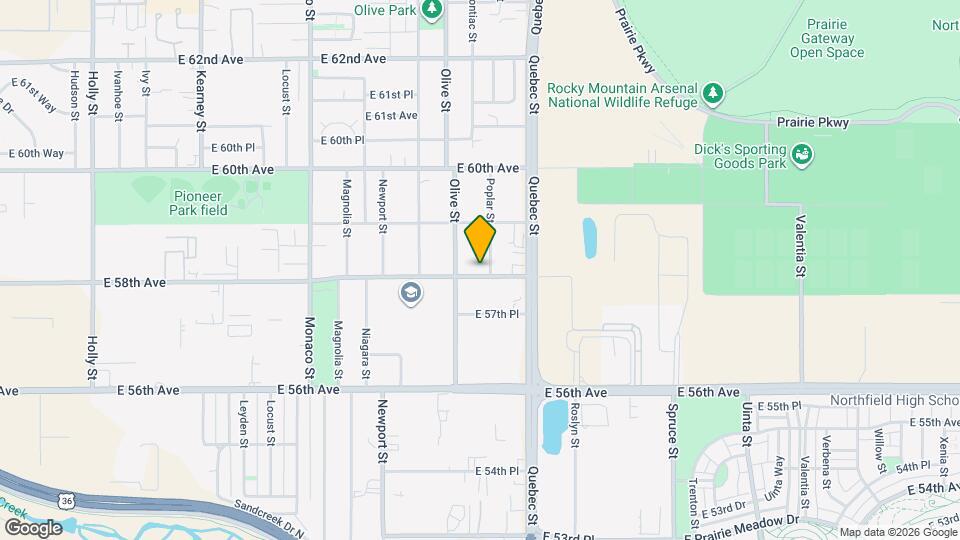 5803 Poplar St Map and Location Details