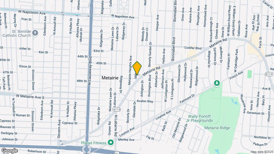 2 Metairie Ct Mapa y Detalles de la Ubicación