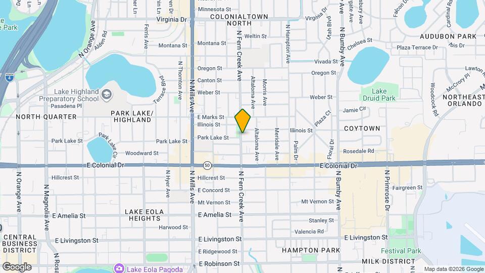 809 N Fern Creek Ave Map and Location Details