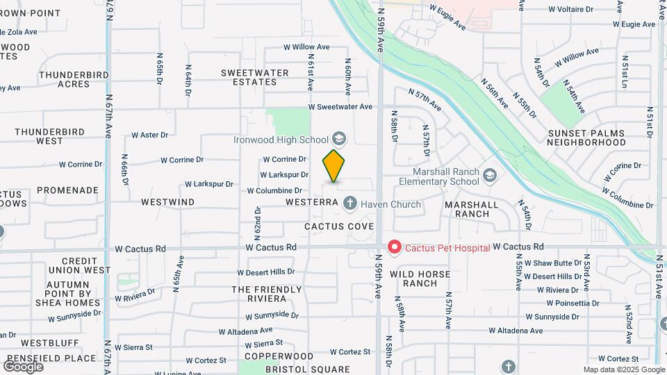 12502 N 60th Ave Map and Location Details