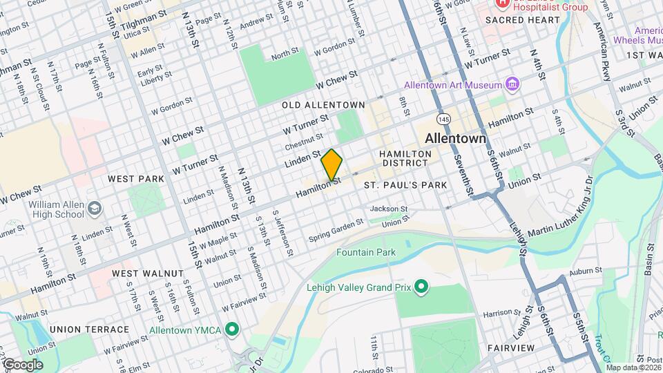 1032 Hamilton St Map and Location Details