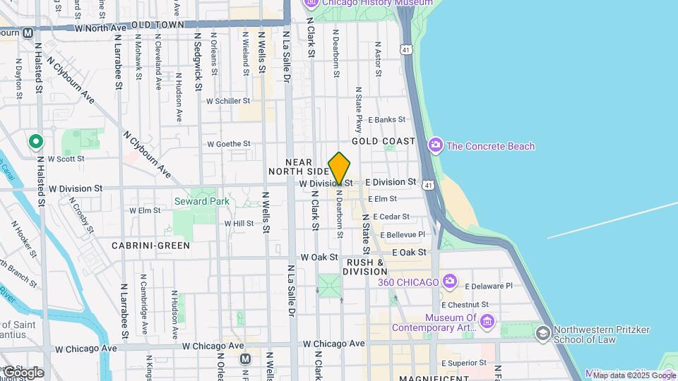 1180 N Dearborn St Map and Location Details