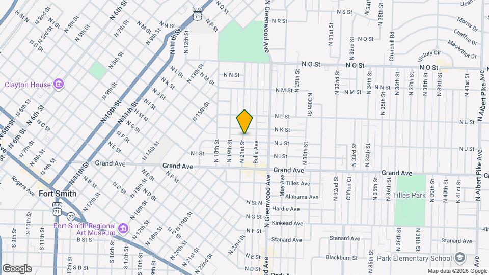 2101 N J St Map and Location Details