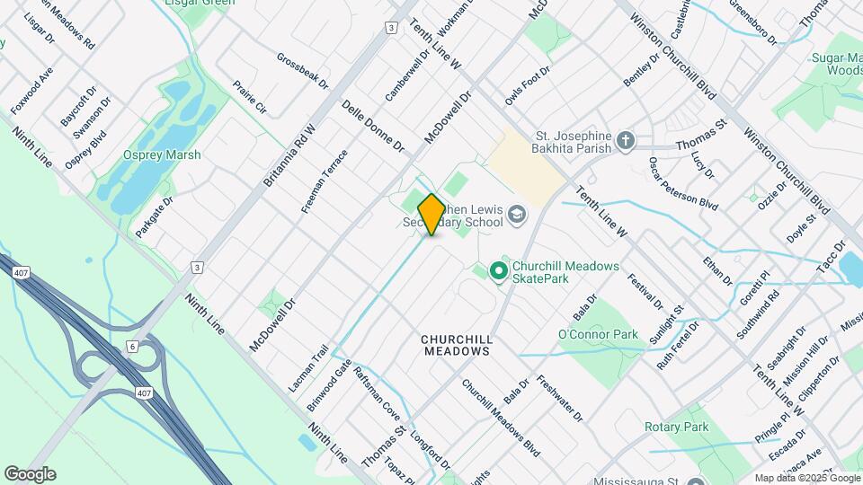 3581 Jorie Crescent Map and Location Details