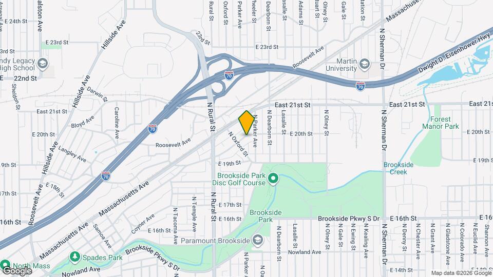 2921 E Brookside Ave Mapa y Detalles de la Ubicación