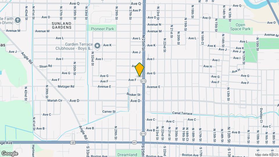 2502 Ave F Map and Location Details