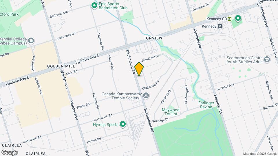 777 Birchmount Rd Map and Location Details