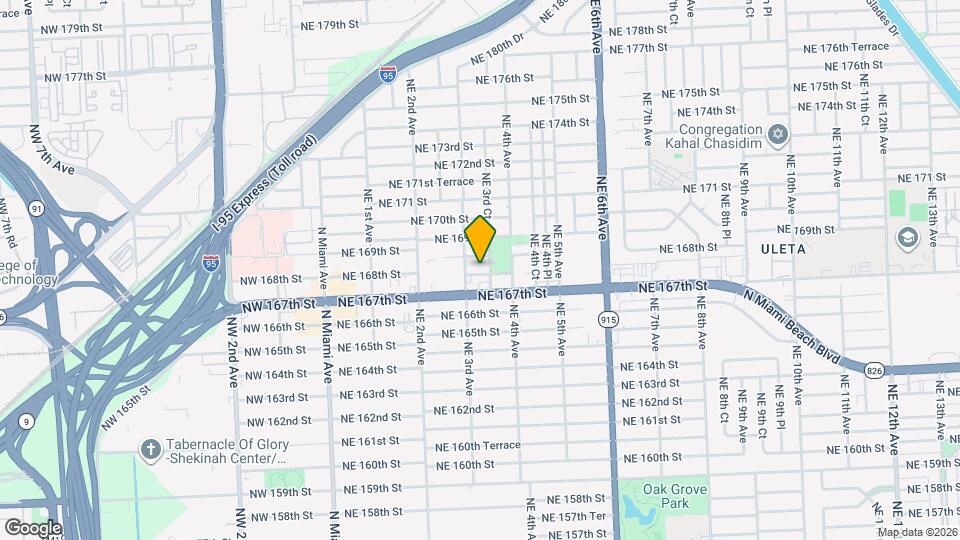 335 NE 168th St Mapa y Detalles de la Ubicación