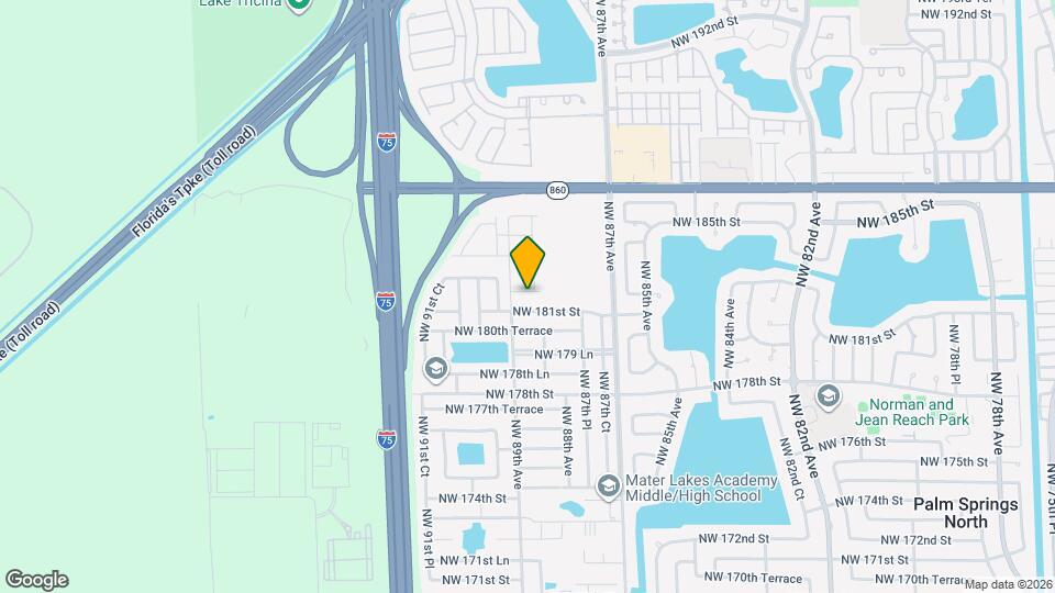 8874 NW 182nd St Map and Location Details