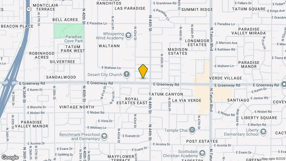 4323 E Beck Ln Mapa y Detalles de la Ubicación