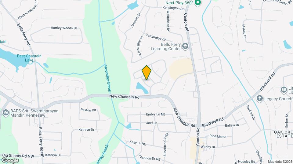 3580 Chastain Trail NE Map and Location Details