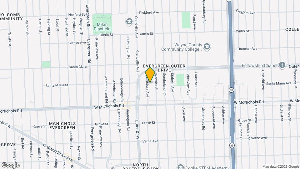 17238 Shaftsbury Ave Map and Location Details