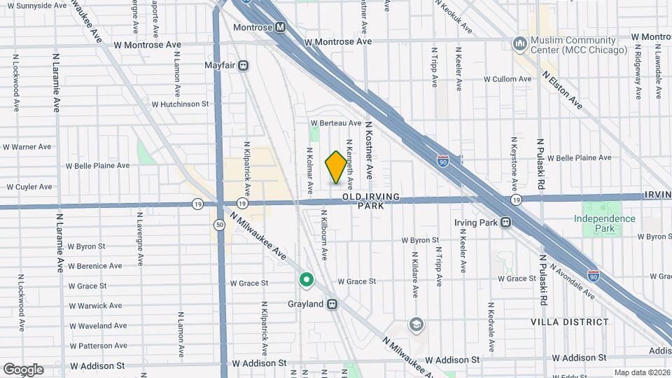 4017 N Kilbourn Ave Map and Location Details