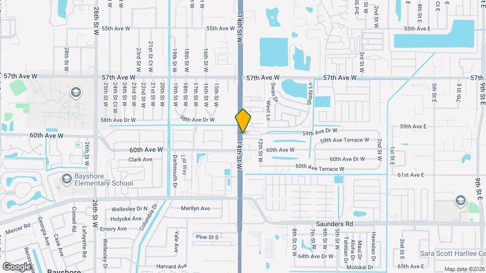 5917 14th St W Map and Location Details