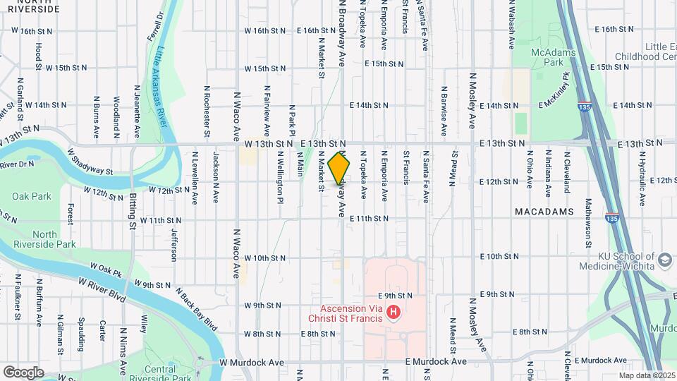 1245 N Broadway St Map and Location Details