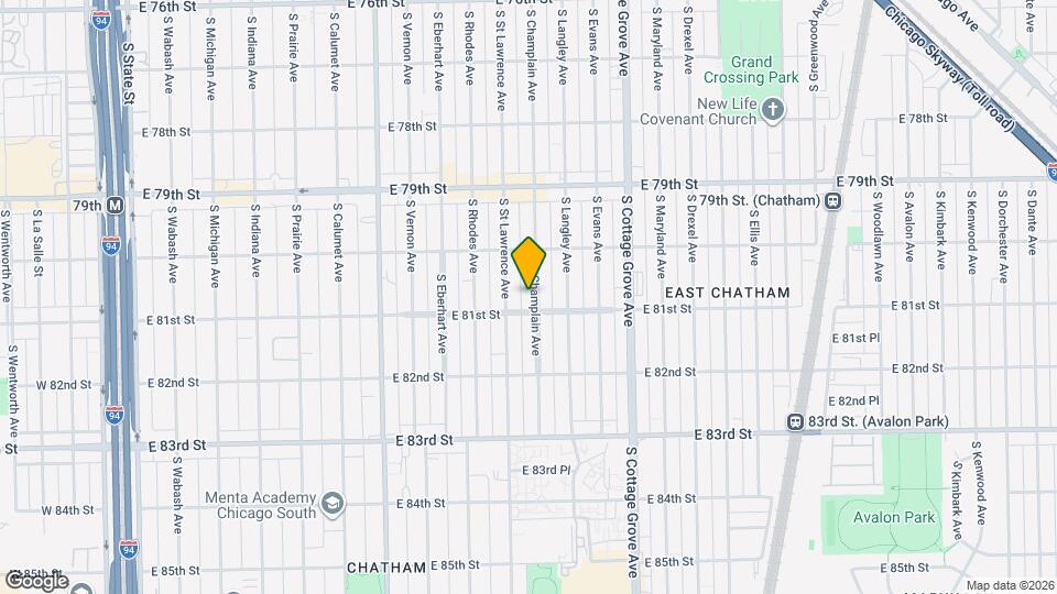 8042 S Champlain Ave Map and Location Details