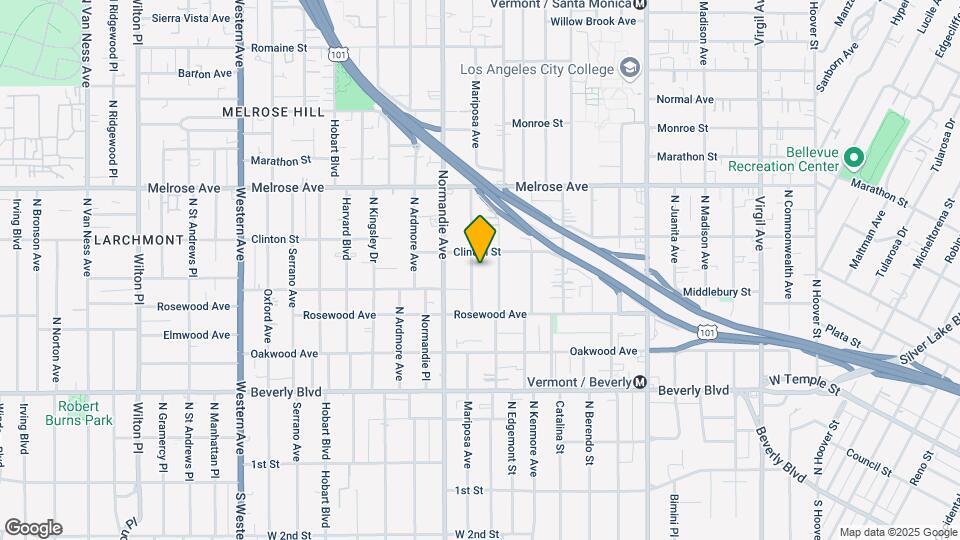 552 N Mariposa Ave Mapa y Detalles de la Ubicación
