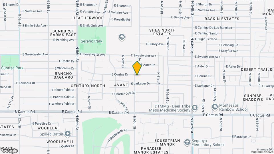 6001 E Corrine Dr, Unit SI ID1558609P Map and Location Details