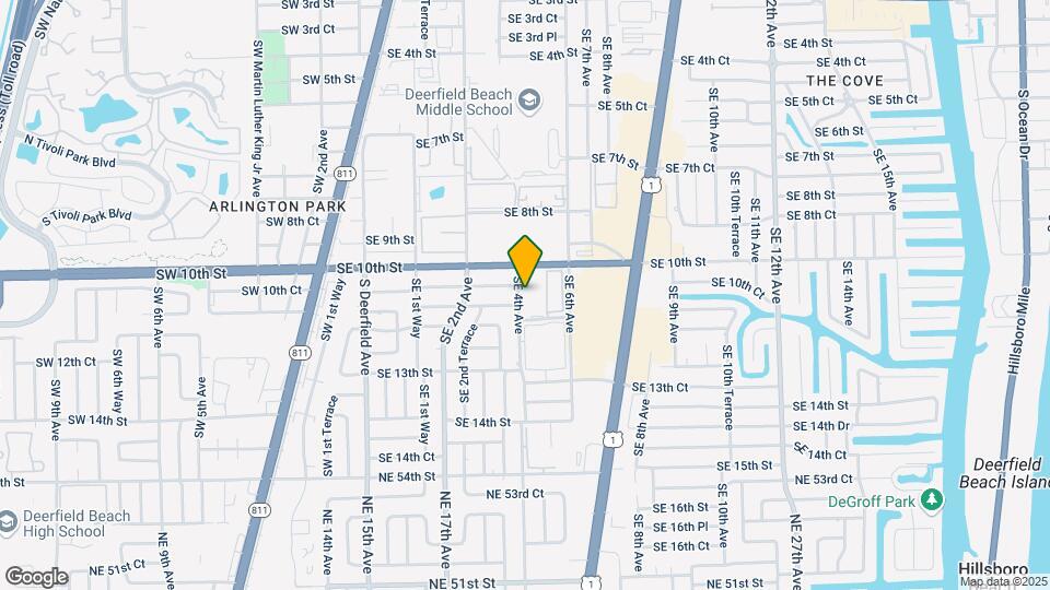 1040 SE 4th Ave, Unit fully furnishrd 1 bedroom Mapa y Detalles de la Ubicación