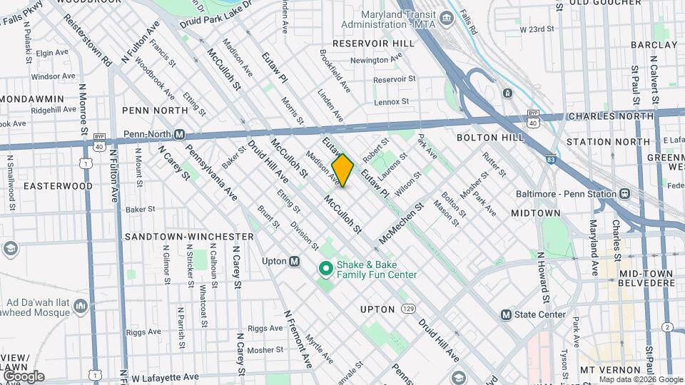 1820 Madison Ave, Unit Room 3F Map and Location Details