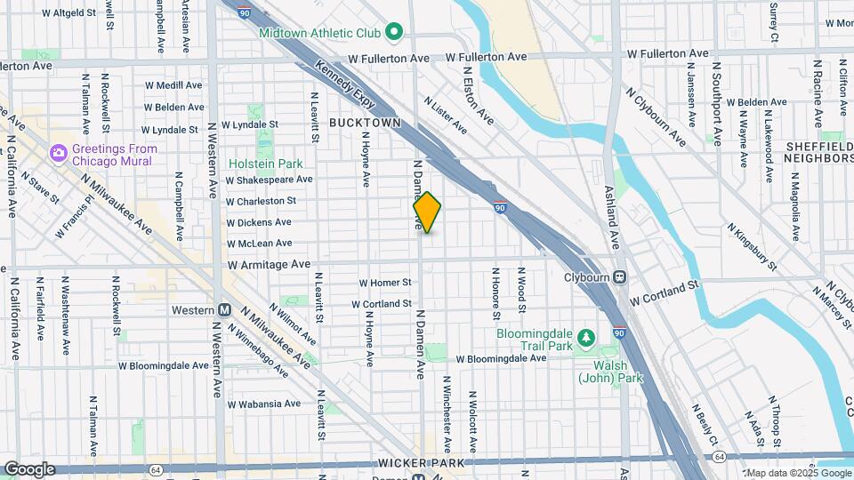 2025 N Damen Ave Map and Location Details