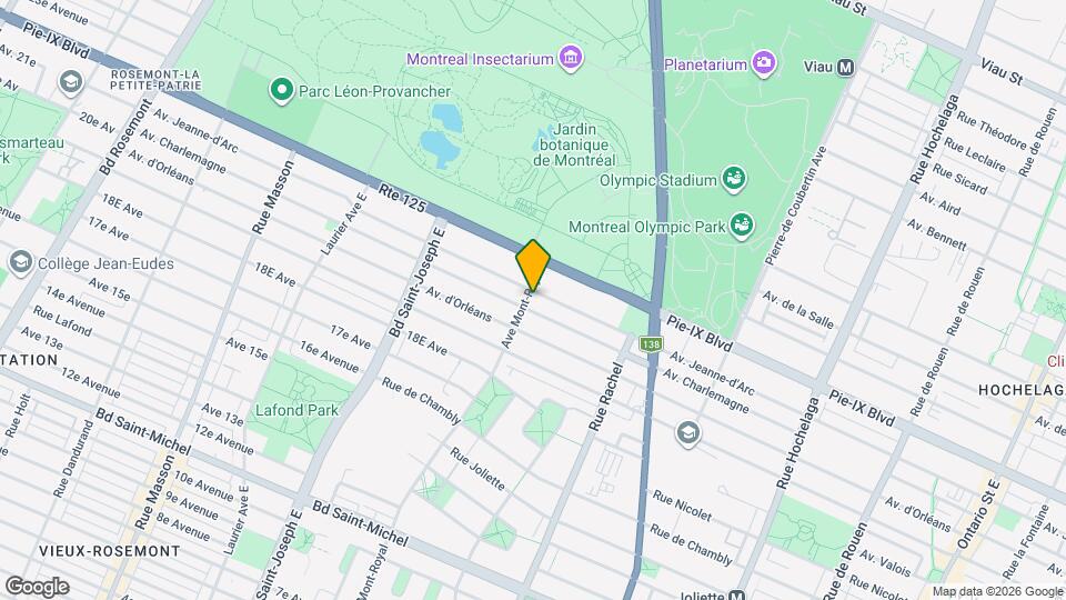 4000 E du Mont-Royal E Map and Location Details