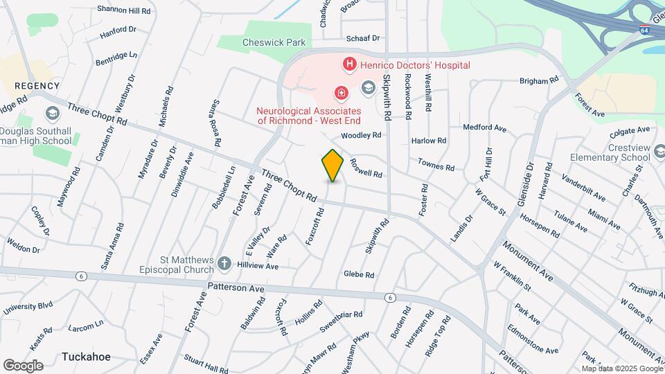 1307 Foxcroft Rd Map and Location Details