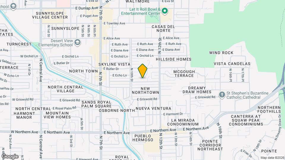 1038 E El Caminito Dr Map and Location Details