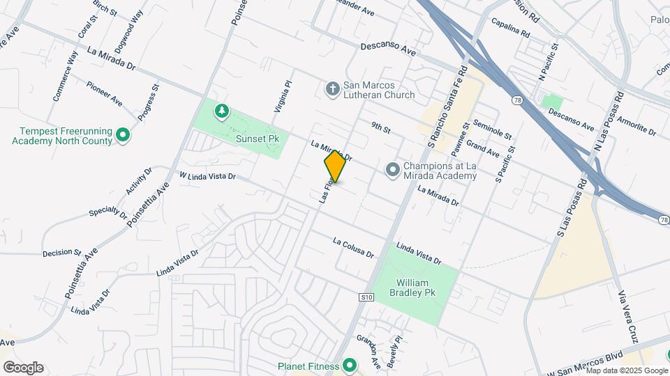 658 Las Flores Dr Map and Location Details