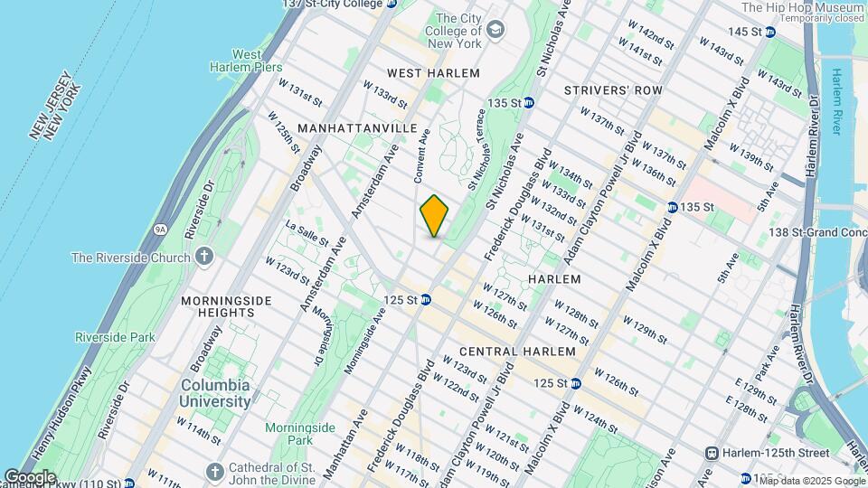 400 W 128th St Map and Location Details